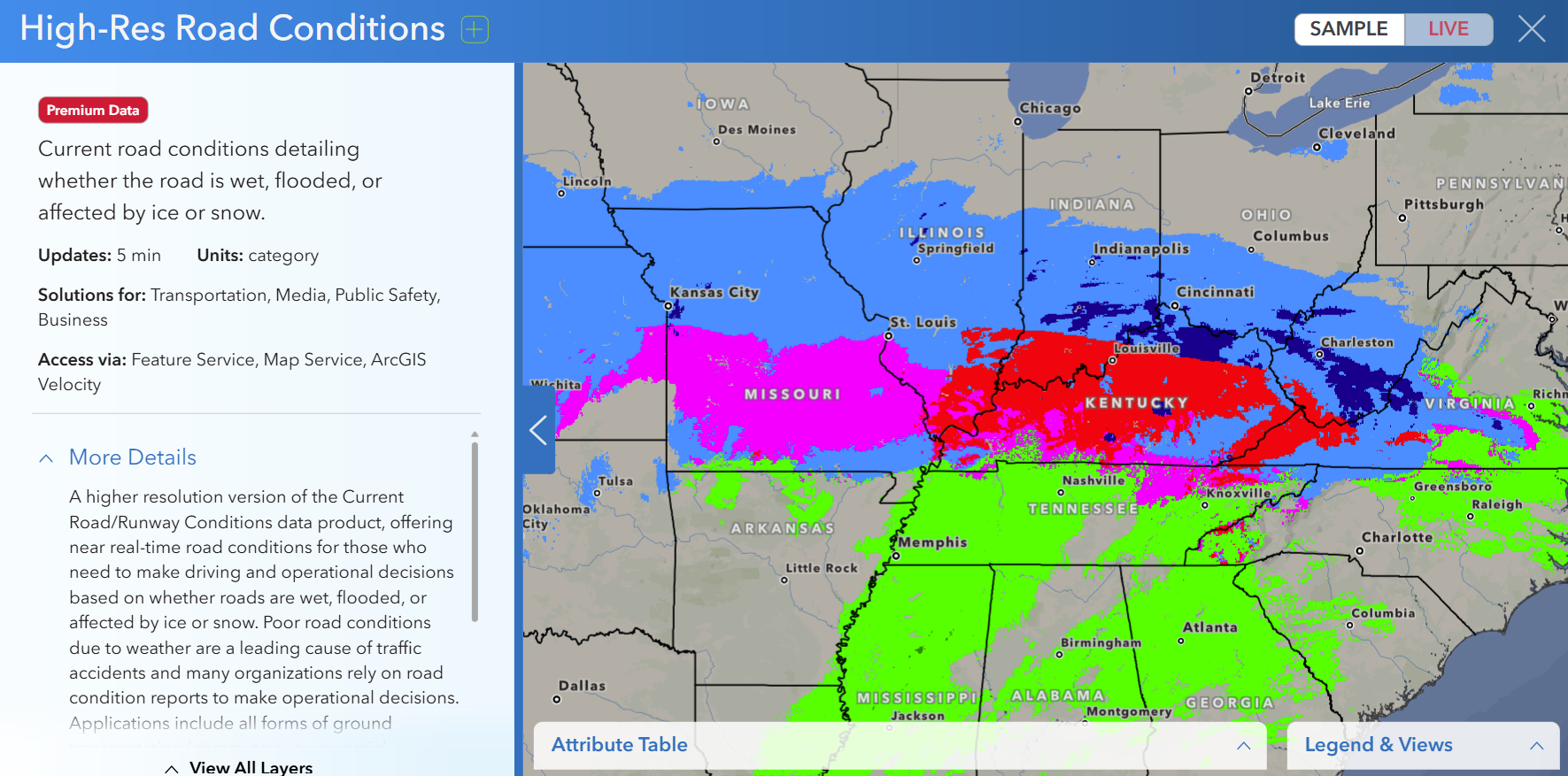 High-res road conditions - data discovery 