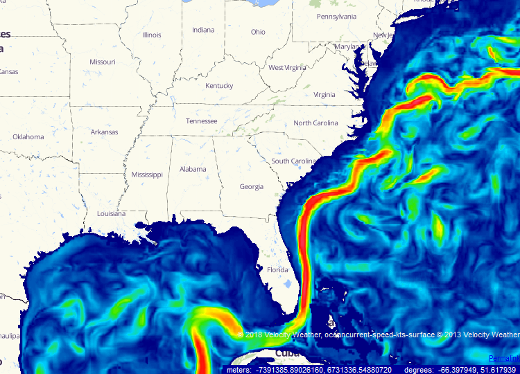 Marine Ocean Currents Speed