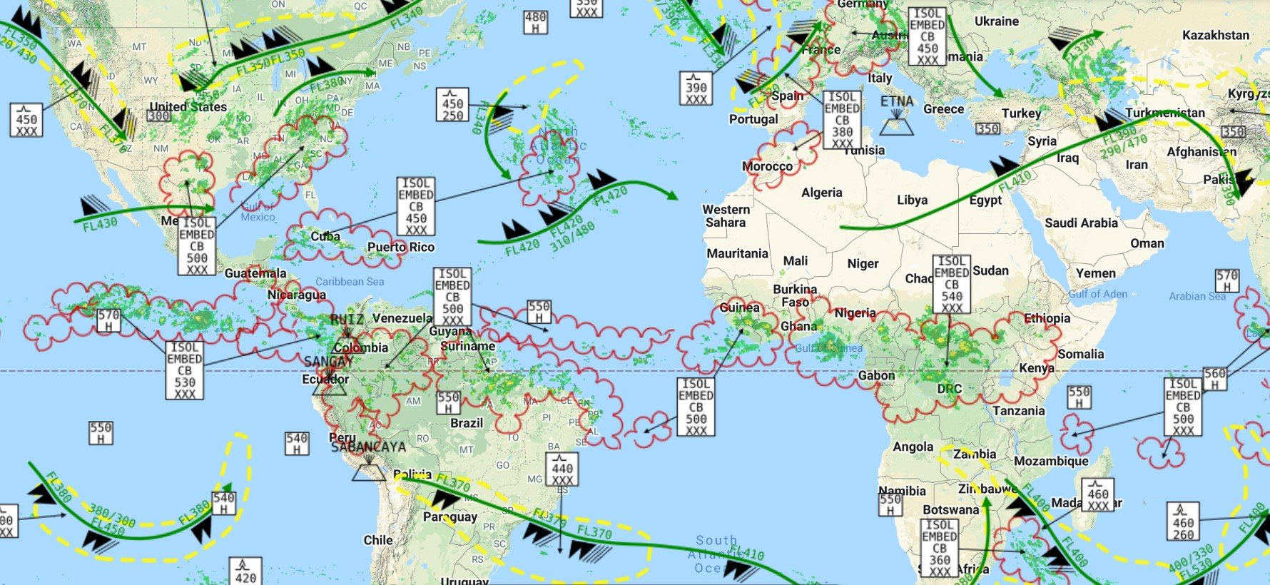 FlightRadar24 全球雷达飞行危险图像