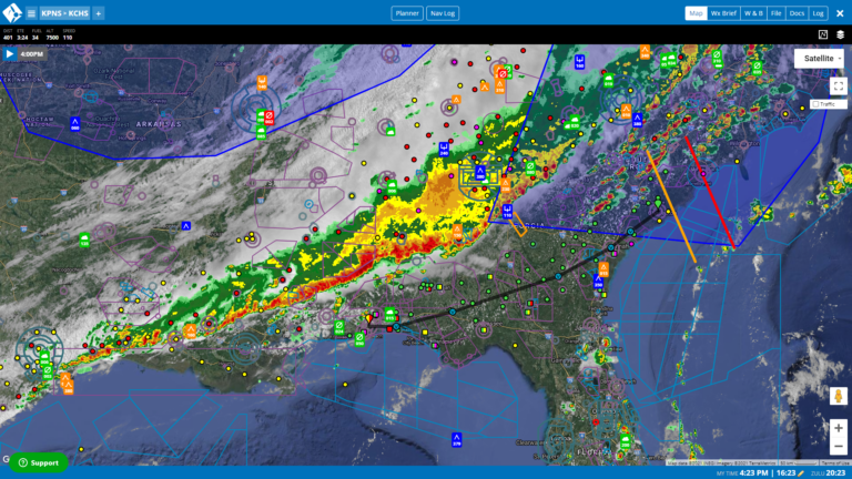 iFlightPlannBaron 的航空气象服务帮助 iFlightPlanner 用户远离危险天气事件。